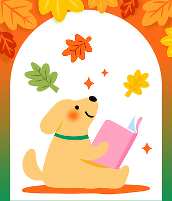 나무 행복 컬러 여행 단풍 잎 일러스트 모션 자연 실내 따뜻함 장식 책 반려동물 독서 평화 귀여움 강아지 편안함 오후 국내일러스트 AI파일 식물 동물 감정 컨셉 내부 감각 개 생태계 파일형식 벡터