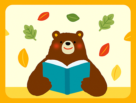 동물 캐릭터 디자인 여유 어린이 컬러 잎 일러스트 곰 모션 자연 따뜻함 풍경 책 귀여움 감상 읽기 즐거움 그림 국내일러스트 AI파일 식물 감정 컨셉 포유류 사람 생태계 파일형식 벡터