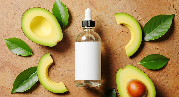 JPG 식물 편집이미지 자연 탁자 건강 뷰티 상품 피부관리 유기농 성분 아보카도 보습 안티에이징 편집실사 AI포토 AI콘텐츠 웰빙 가구 과일 CG 생태계 파일형식