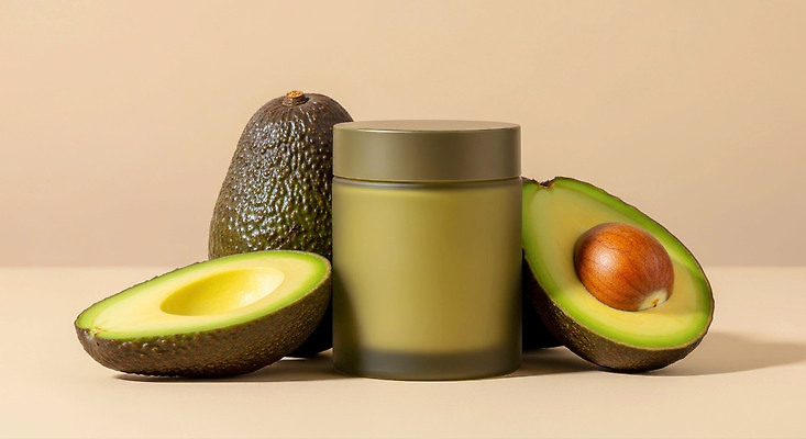 JPG 편집이미지 컬러 과일 자연 건강 뷰티 화장품 상품 피부 천연 스킨케어 조화 아보카도 편집실사 AI포토 AI콘텐츠 신체부위 CG 생태계 파일형식