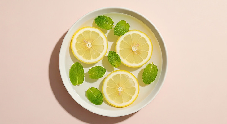 JPG 편집이미지 접시 음식 분홍색 조각 백그라운드 과일 자연 디저트 여름 신선 레몬 민트 허브 상큼 편집실사 식물 식기 계절 컬러 CG 생태계 파일형식