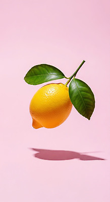 JPG 식물 편집이미지 음식 컬러 백그라운드 잎 과일 자연 건강 신선 레몬 상큼 비타민 조화 분홍색배경 편집실사 분홍색 CG 생태계 영양소 파일형식