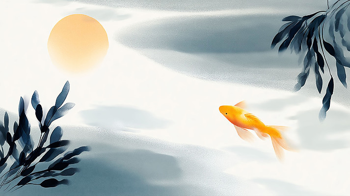 JPG 아시아 여유 물결 예술 컬러 일러스트 자연 생명 그림자 풍경 물 평화 수영 고요 수중식물 저녁 달빛 금붕어 하모니 국내일러스트 AI일러스트 AI콘텐츠 자연요소 식물 감정 나라 컨셉 노래 어류 달 수상스포츠 야간 생태계 파일형식