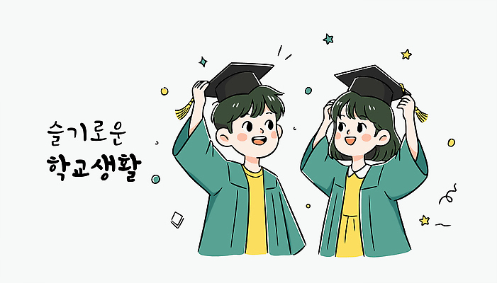 자연요소 옷 교육 감정 컨셉 관계 표정 이벤트 파일형식 벡터 졸업 학생 기쁨 축하 친구 학교 성장 축제 상징 기념일 유니폼 함께함 웃음 성공 장식 별 순간 국내일러스트 AI파일 일러스트