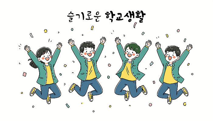 교육 감정 컨셉 학교 관계 휴가 표정 사람 이벤트 파일형식 벡터 친구 즐거움 모션 웃음 축하 기념일 에너지 행복 순간 어린이 그룹 파티 컬러 방학 협력 기쁨 교실 국내일러스트 AI파일 일러스트