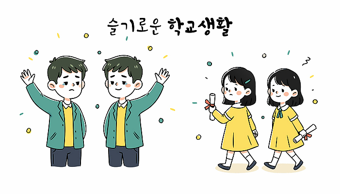 학생 라이프스타일 여자 교육 남자 감정 컨셉 졸업 학교 관계 모션 예절 파일형식 벡터 생활 기쁨 슬픔 인사 여학생 남학생 체험 순간 걷기 졸업장 즐거움 장면 친구 소통 스쿨라이프 국내일러스트 AI파일 일러스트