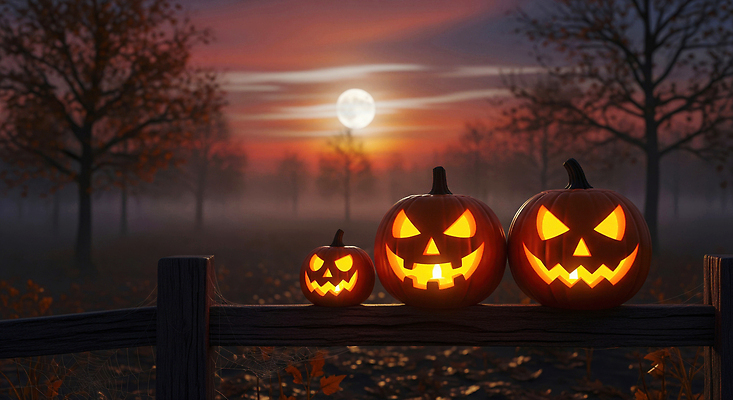 JPG 나무 편집이미지 잎 자연 호박 조명 풍경 축제 고요 할로윈 분위기 저녁 달빛 색감 이미지편집 AI컴퓨터그래픽 AI콘텐츠 식물 컨셉 채소 달 야간 생태계 파일형식