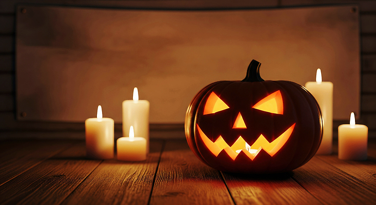 JPG 편집이미지 전통 크리스마스 촛불 호박 조명 풍경 장식 파티 축제 카페 할로윈 분위기 신비 이미지편집 AI컴퓨터그래픽 AI콘텐츠 기념일 컨셉 채소 초 이벤트 상점 파일형식