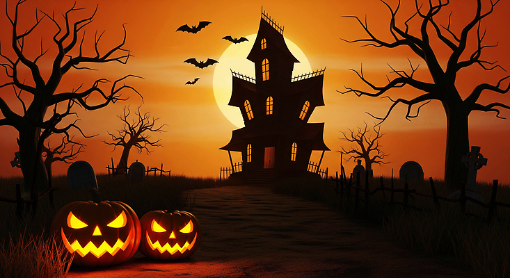 JPG 나무 편집이미지 백그라운드 야경 호박 조명 축제 일몰 할로윈 무덤 분위기 유령 공포 박쥐 유령의집 이미지편집 AI컴퓨터그래픽 AI콘텐츠 식물 컨셉 채소 포유류 노을 야간 파일형식 풍경_경치