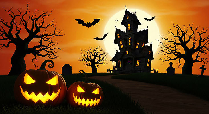 JPG 나무 편집이미지 호박 조명 할로윈 무덤 분위기 저녁 공포 박쥐 유령의집 이미지편집 AI컴퓨터그래픽 AI콘텐츠 식물 컨셉 채소 포유류 야간 파일형식