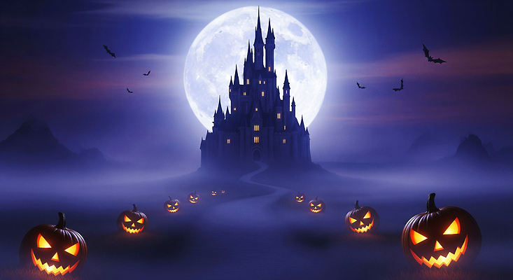JPG 편집이미지 호박 해골 풍경 축제 어둠 할로윈 성 유령 초승달 신비 달빛 흡혈귀 환상 이미지편집 AI컴퓨터그래픽 AI콘텐츠 건축물 컨셉 채소 뼈 달 파일형식