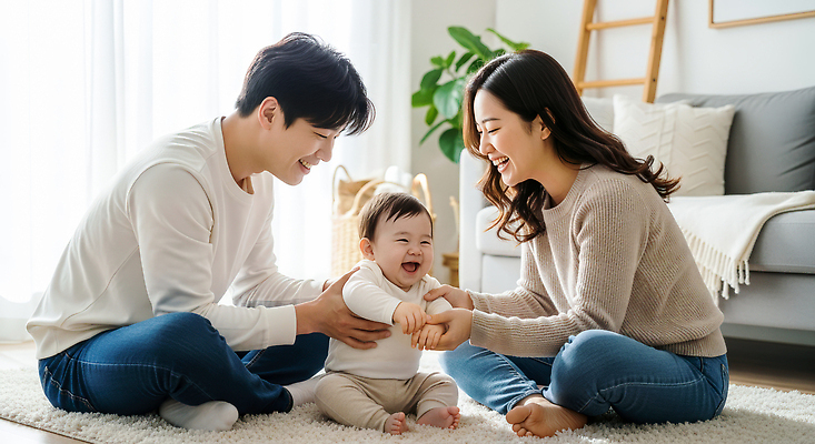 JPG 편집이미지 행복 거실 가족 따뜻함 사랑 웃음 일상 부모 아기 시간 분위기 즐거움 교감 놀기 순간 편집실사 감정 컨셉 관계 모션 표정 사람 라이프 CG 파일형식