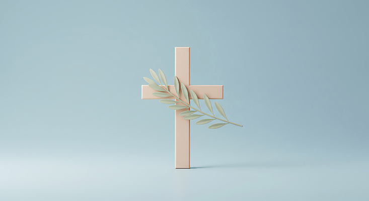 JPG 나무 편집이미지 기독교 종교 상징 컬러 백그라운드 십자가 잎 자연 장식 유행 평화 부드러움 조화 단순화된 편집3D 식물 컨셉 3D 감각 생태계 파일형식