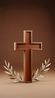 JPG 나무 편집이미지 디자인 종교 상징 백그라운드 십자가 장식 갈색 모던 그림 심플 편집3D 식물 컬러 3D 파일형식