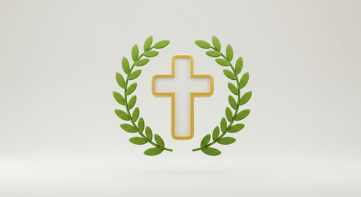 JPG 편집이미지 디자인 종교 상징 컬러 백그라운드 십자가 잎 자연 평화 믿음 고요 황금 심볼 올리브 화합 편집3D 식물 열매 감정 컨셉 3D 생태계 파일형식