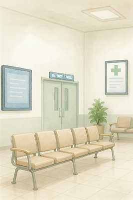 JPG 식물 의자 일러스트 건강 밝음 병원 인테리어 환경 고요 청결 공간 환자 정보 기다림 편안함 서비스 모던 시민 대기실 의료시설 국내일러스트 디자인 가구 의학 모션 감각 위생 시설 국민 파일형식