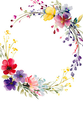 도형 식물 계절 꽃 컨셉 미술 미술도구 생태계 파일형식 화환 수채화 디자인 봄 자연 컬러 그림 테두리 장식 뷰티풀 꽃다발 예술 꽃술_꽃 색감 원형 화려 드로잉 물감 일러스트 국내일러스트 JPG