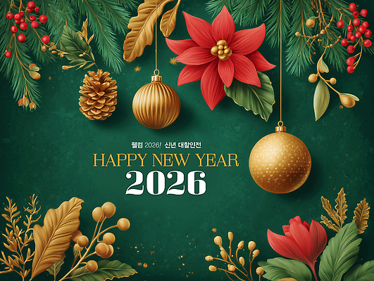 JPG 편집이미지 꽃 리본 크리스마스 겨울 자연 새해 장식 전시 금색 축하 소나무 분위기 포인세티아 2026년 이미지편집 나무 식물 계절 기념일 컬러 컨셉 연도 생태계 파일형식