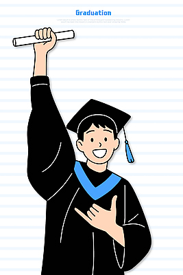 옷 교육 감정 컨셉 졸업 관계 모션 파일형식 벡터 졸업식 기쁨 행운 학생 친구 축하 성공 학교 가운 졸업장 기념 손짓 열정 일러스트 국내일러스트 AI파일