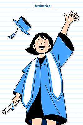모자_잡화 옷 교육 감정 음료 컬러 컨셉 졸업 표정 신체부위 파일형식 벡터 학생 기쁨 졸업식 가운 학사모 파란색 흰색 주류 학위 축하 이벤트 성공 결심 미래 학교 성격 손 웃음 일러스트 국내일러스트 AI파일