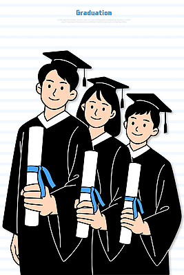 옷 교육 감정 컨셉 졸업 학교 관계 사람 이벤트 파일형식 벡터 졸업생 졸업장 기념사진 기쁨 학습 축하 세명 가운 고등학교 대학교 성공 기념일 축제 동료 협력 무대 일러스트 국내일러스트 AI파일