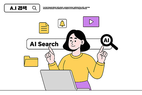 여자 교육 인터넷 일러스트 커뮤니케이션 기술 컴퓨터 디지털 자료 정보 도구 작업 진화 검색 온라인 편리함 혁명 소프트웨어 인터페이스 사용자 AI_인공지능 국내일러스트 AI파일 컨셉 사람 전자제품 소방 파일형식 벡터