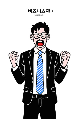옷 남자 감정 일러스트 비즈니스 모션 넥타이 스트레스 직장 정장 분노 업무 작업 국내일러스트 AI파일 잡화 회사 사람 파일형식 벡터