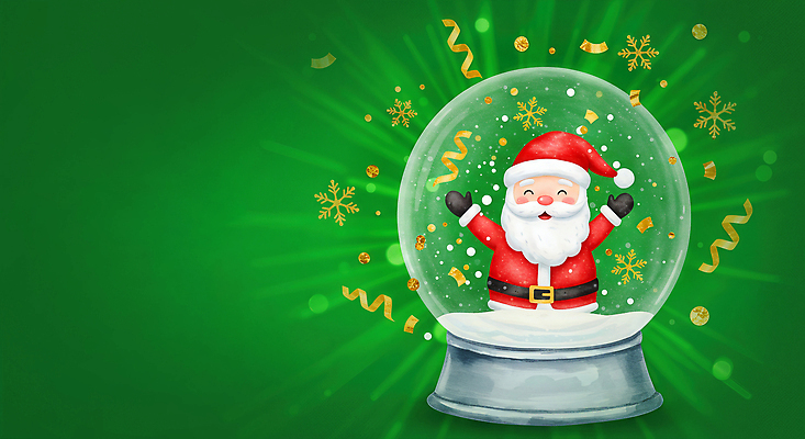 자연요소 계절 기념일 감정 컬러 컨셉 크리스마스 이벤트 공휴일 파일형식 산타클로스 초록색 백그라운드 장식 기쁨 축제 겨울 행복 연휴 크리스마스트리 얼음 파티 축하 조명 풍선 옷 일러스트 국내일러스트 JPG
