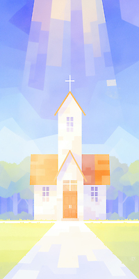 주간 계절 컨셉 종교건축 건물 생태계 파일형식 교회 평화 자연 하늘 건축 풍경 목조 성당 빛 조화 마을 여름 아침 종교 공동체 기도 일러스트 국내일러스트 JPG