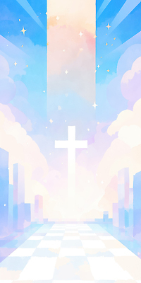 컨셉 풍경 생태계 파일형식 십자가 하늘 빛 평화 꿈 자연 색채 그림 경관 장면 조화 상상력 뷰티풀 일러스트 국내일러스트 JPG