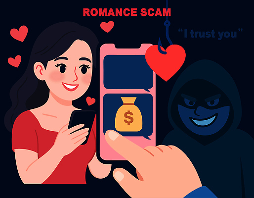 그릇 감정 컨셉 말하기 사람 핸드폰 스마트기기 피해 사이버범죄 파일형식 벡터 사기그릇 스마트폰 경고 소통 믿음 감시 심리 위험 사기꾼 대화 경계 기술 관계 사랑 예방 피해자 국내일러스트 일러스트 AI파일 로맨스스캠