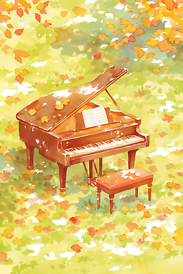 식물 공공시설 음악 가구 컨셉 문화예술 라이프 태양 건반악기 생태계 파일형식 피아노 의자 잎 공원 풍경 자연 일상 뷰티풀 햇빛 연주 잔디 컬러 조화 감상 문화 예술 휴식 평화 일러스트 국내일러스트 JPG