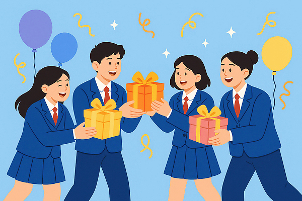 옷 기념일 감정 다수 컨셉 관계 표정 사람 이벤트 파일형식 생일 파티 선물 친구 즐거움 풍선 축하 가족 여러명 모션 소통 웃음 따뜻함 정장 컬러 축제 JPG 일러스트 국내일러스트