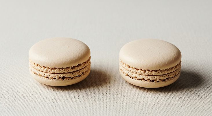 JPG 편집이미지 음식 디저트 조명 제과 프랑스 달콤 크림 질감 제빵 마카롱 나란히 바닐라맛 색감 편집실사 유럽 제과제빵 맛 CG 파일형식