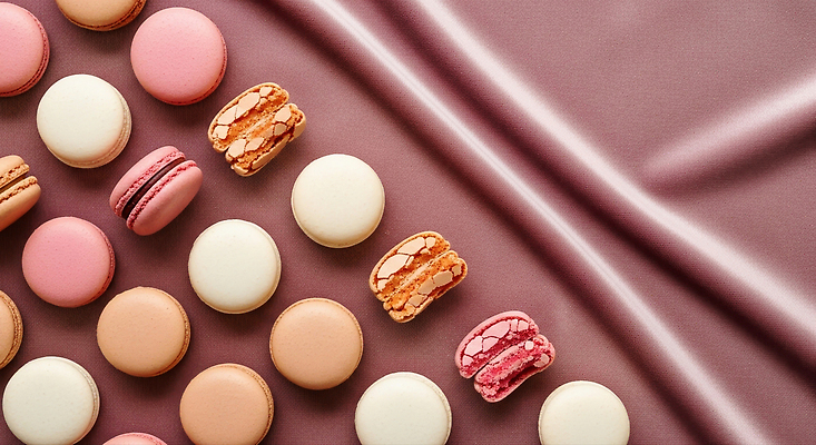 JPG 편집이미지 컬러 디저트 여름 과자 식사 카페 빵집 프랑스 달콤 크림 마카롱 편집실사 계절 유럽 음식 상점 맛 CG 파일형식