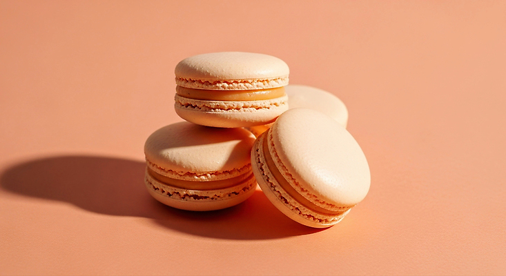 JPG 편집이미지 여유 음식 티타임 디저트 인테리어 프랑스 달콤 크림 오브젝트 제빵 마카롱 분홍색배경 편집실사 디자인 감정 유럽 분홍색 백그라운드 휴식 제과제빵 맛 CG 파일형식