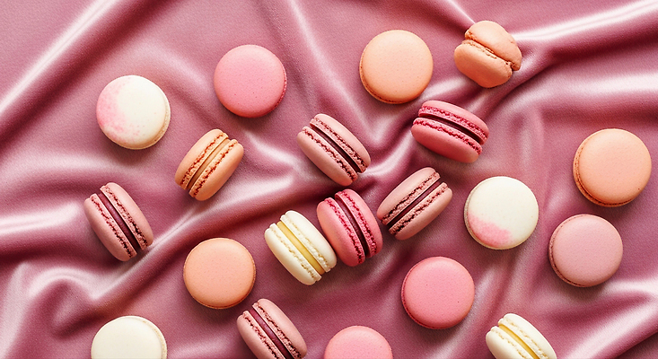 JPG 편집이미지 음식 분홍색 컬러 백그라운드 패턴 탁자 디저트 프랑스 달콤 질감 마카롱 취향 편집실사 유럽 가구 무늬 맛 CG 파일형식