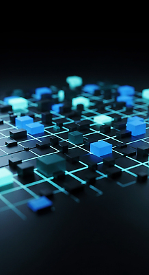 JPG 편집이미지 디자인 예술 컬러 패턴 기술 근접촬영 파란색 빛 반사 디지털 검은색 블록 배열 창의성 이미지편집 AI컴퓨터그래픽 AI콘텐츠 뷰포인트 무늬 파일형식