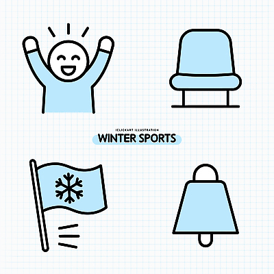 아이콘 계절 감정 가구 겨울스포츠 파일형식 벡터 겨울 스포츠 사람 기쁨 의자 깃발 종 모션 즐거움 놀이 스케이팅 슬립 2D아이콘 AI파일