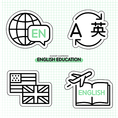 아이콘 문자 교육 북아메리카 파일형식 벡터 영어 세계 지도 미국 국기 책 학습 자료 디자인 그래픽 학원 2D아이콘 AI파일