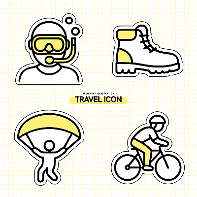 아이콘 스포츠 여행 건강 취미 자전거 수영 등산 하이킹 도전 연습 즐거움 스쿠버다이빙 패러글라이딩 액티비티 2D아이콘 AI파일 감정 레저 바이크 트래킹 수상스포츠 파일형식 벡터