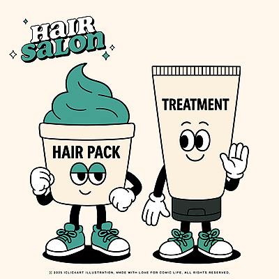 캐릭터 감정 컨셉 미용용품 뷰티샵 헤어용품 파일형식 벡터 미용실 헤어팩 트리트먼트 귀여움 뷰티 서비스 색감 표현 오브젝트 즐거움 스타일링 관리 고객 직업 일러캐릭터 일러스트 AI파일