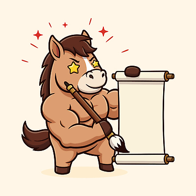 직업 캐릭터 감정 컨셉 표정 파일형식 벡터 말_게임 근육 아티스트 창의성 종이 그림 표현 귀여움 동물 스타 예술 장면 미소 컬러 디자인 아이디어 유머 일러캐릭터 일러스트 AI파일