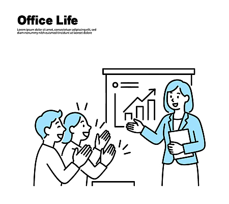 직업 라이프스타일 컨셉 회사 비즈니스 사람 손짓 파일형식 벡터 사무실 프레젠테이션 여자 군중 그래프 발표 박수 분위기 정보 소통 협력 비즈니스라이프 직장 성공 전문직 교육 회의 아이디어 체험 국내일러스트 일러스트 AI파일