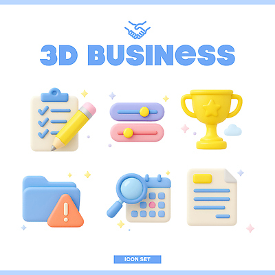 PSD 아이콘 기호 디자인 상징 비즈니스 성공 관리 그래픽 3D아이콘 3D 도구 작업 결과 트로피 체크리스트 문자 컨셉 상_우승 디지털합성 파일형식
