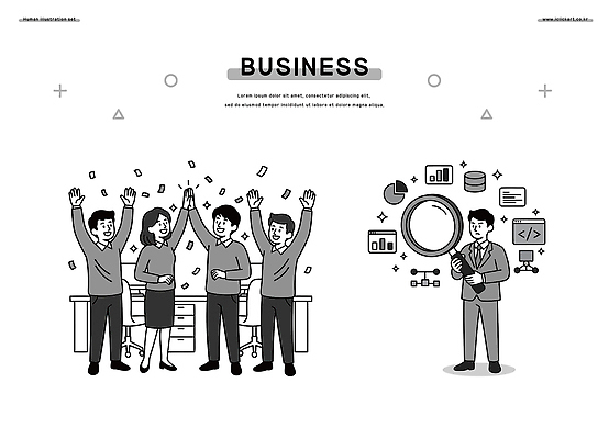 컨셉 회사 비즈니스 사람 파일형식 벡터 성공 협력 기념 모션 아이디어 발표 축하 직장 분위기 남자 여자 사무실 상품 회의 계획 결과 목표 전략 AI파일 일러스트 국내일러스트