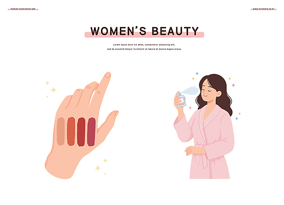 손 여자 컬러 일러스트 실험 화장 뷰티 환경 화장품 상품 편안함 피부 스킨케어 뷰티풀 스타일 국내일러스트 AI파일 사람 신체부위 감각 파일형식 벡터