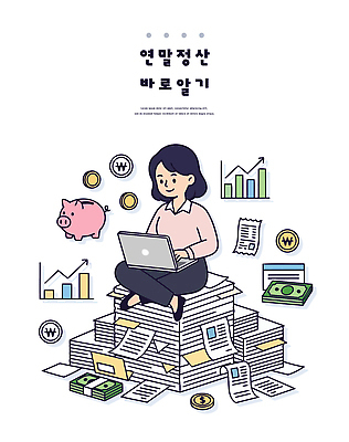 여자 돈 일러스트 그래프 일상 금융 경제 노트북 학습 자료 저금통 시간 절약 계획 재테크 분석 문서 투자 계산서 재정 국내일러스트 AI파일 교육 컨셉 비즈니스 사람 라이프 전자제품 저축 재산 파일형식 벡터