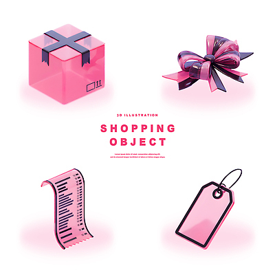 PSD 편집이미지 리본 분홍색 포장 장식 쇼핑 상자 꼬리표 세일 소비 쇼핑몰 고객 가격표 아이템 마케팅 편집3D 컬러 3D 라벨 파일형식