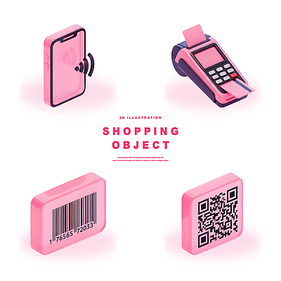PSD 편집이미지 기술 스마트폰 쇼핑 디지털 구매 고객 바코드 결제 전자상거래 혁명 QR코드 결제방법 카드단말기 핀테크 편집3D 컨셉 모바일 금융 핸드폰 스마트기기 3D 단말기 방법 파일형식